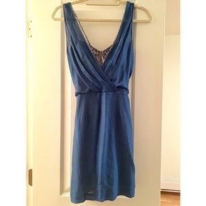 Blue Addison Dress with Corset Top